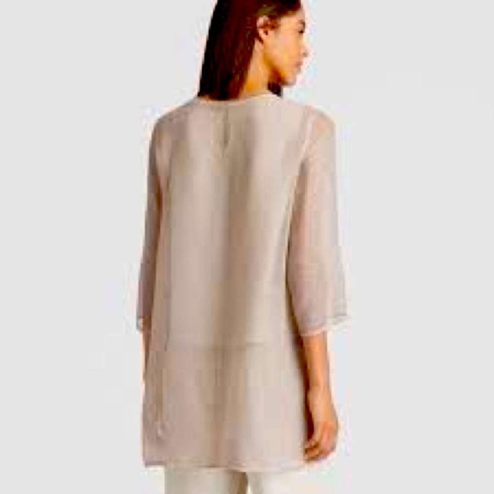 Eileen Fisher Organic Linen Mesh Tunic